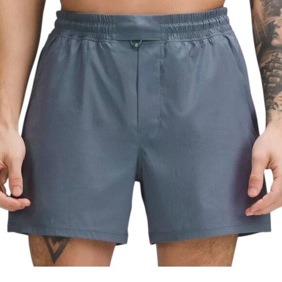 Lululemon Mens XS Pace Breaker Linerless Short 5" Iridescent in Tidewater Teal/P - Picture 1 of 14